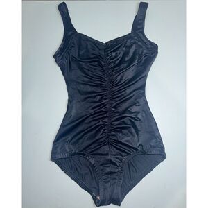 Vintage‎ 70s 80s Maxine of Hollywood Pin Up Swimsuit Size 10 Black